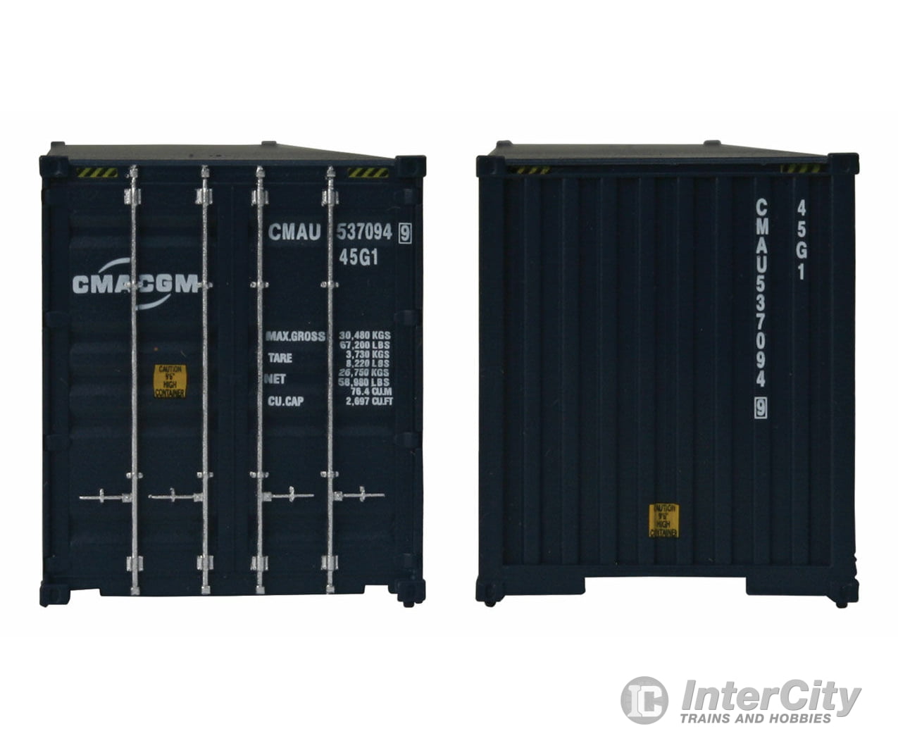 Walthers Scenemaster 8257 40 Hi Cube Corrugated Side Container - Assembled -- Cma-Cgm (New Logo)