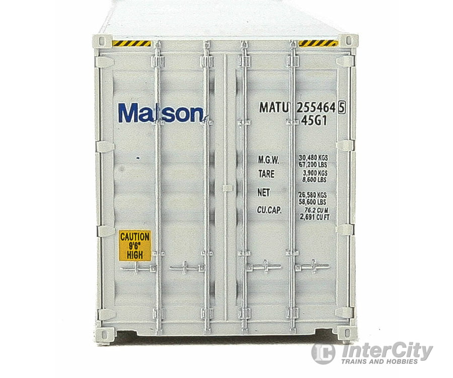 Walthers Scenemaster 8263 40’ Hi-Cube Corrugated-Side Container - Assembled -- Matson (Gray Blue)