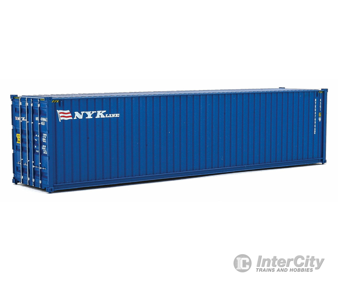 Walthers Scenemaster 8265 40’ Hi-Cube Corrugated-Side Container - Assembled -- Nyk Lines (Blue