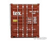 Walthers Scenemaster 8266 40’ Hi-Cube Corrugated-Side Container - Assembled -- Tex (Brown White)