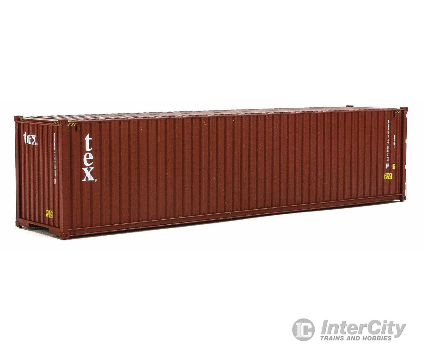 Walthers Scenemaster 8266 40’ Hi-Cube Corrugated-Side Container - Assembled -- Tex (Brown White)