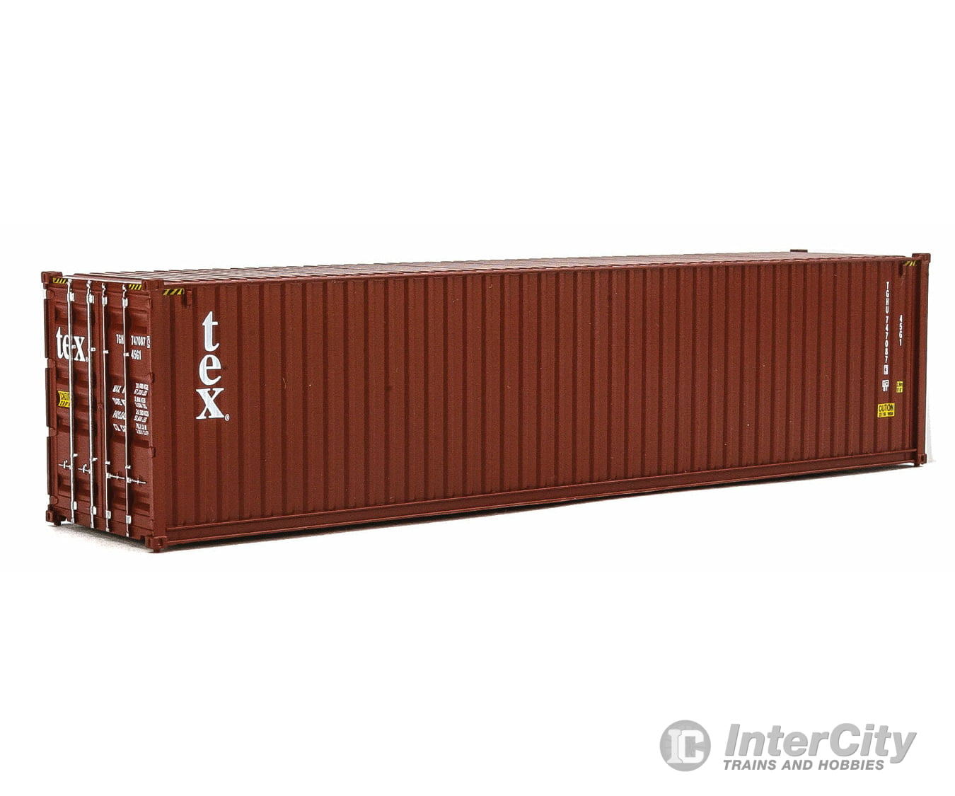 Walthers Scenemaster 8266 40’ Hi-Cube Corrugated-Side Container - Assembled -- Tex (Brown White)