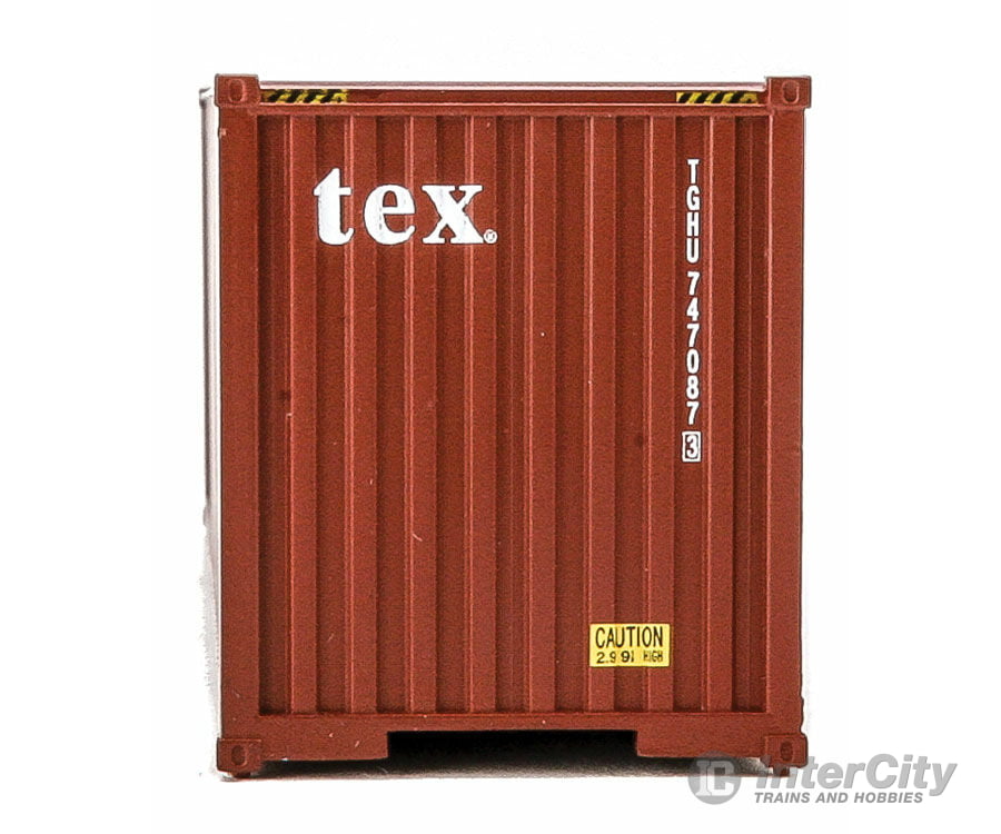 Walthers Scenemaster 8266 40’ Hi-Cube Corrugated-Side Container - Assembled -- Tex (Brown White)