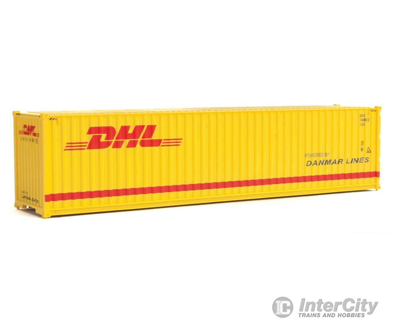 Walthers Scenemaster 8267 40’ Hi - Cube Corrugated - Side Container - Assembled - - Dhl (Yellow
