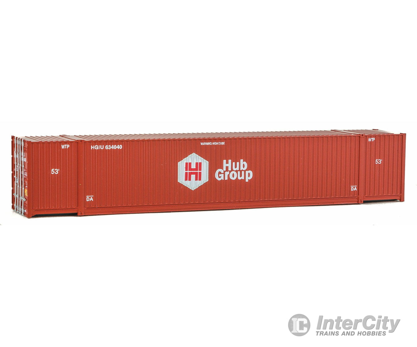 Walthers Scenemaster 8521 53’ Singamas Corrugated-Side Container - Assembled -- Hub Group (Red