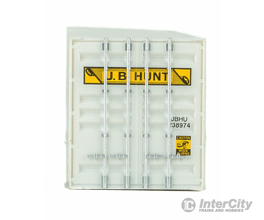 Walthers Scenemaster 8522 53’ Singamas Corrugated-Side Container - Assembled -- J.b. Hunt (White