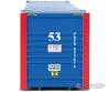 Walthers Scenemaster 8535 53’ Singamas Corrugated-Side Container - Assembled -- Pacer (Blue White