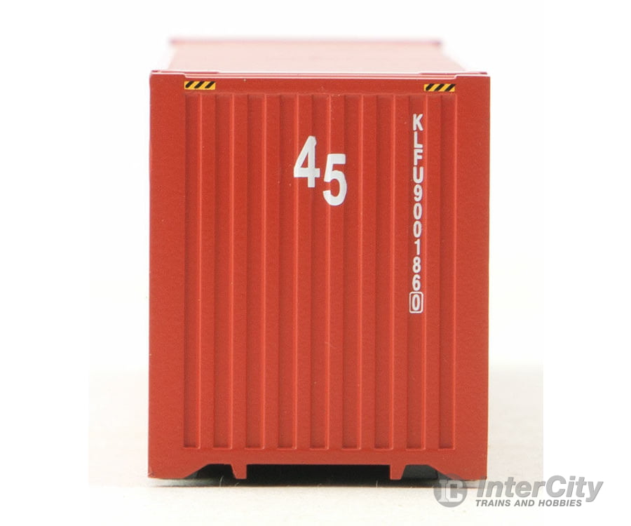 Walthers Scenemaster 8563 45’ Cimc Container - Assembled -- K-Line (Red White) Freight Loads &