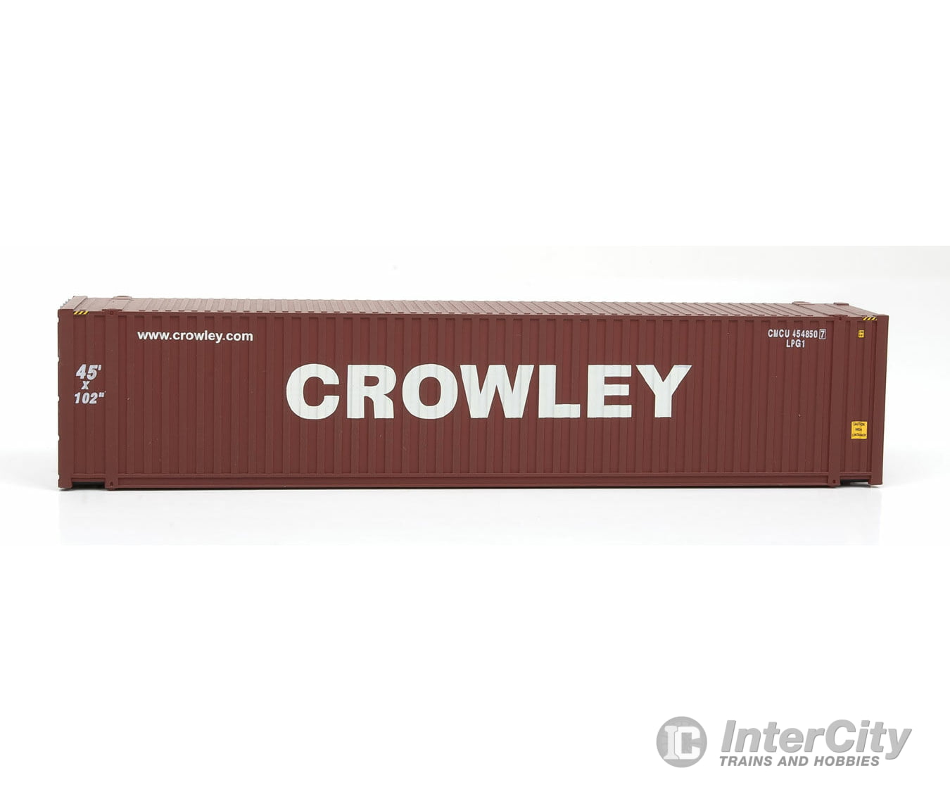 Walthers Scenemaster 8571 45’ Cimc Container - Assembled -- Crowley (Brown White) Freight Loads &