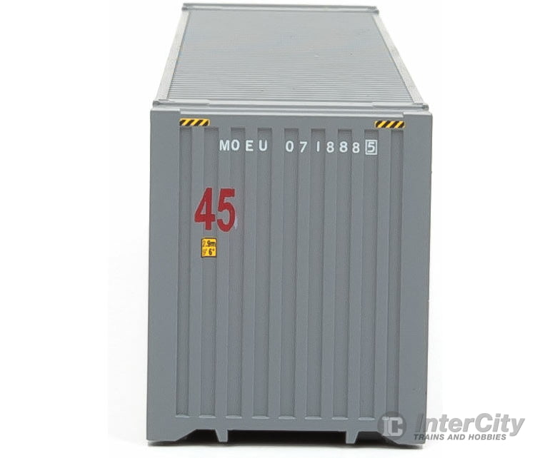 Walthers Scenemaster 8572 45’ Cimc Container - Assembled -- Mitsui Osk (Gray White Red Green