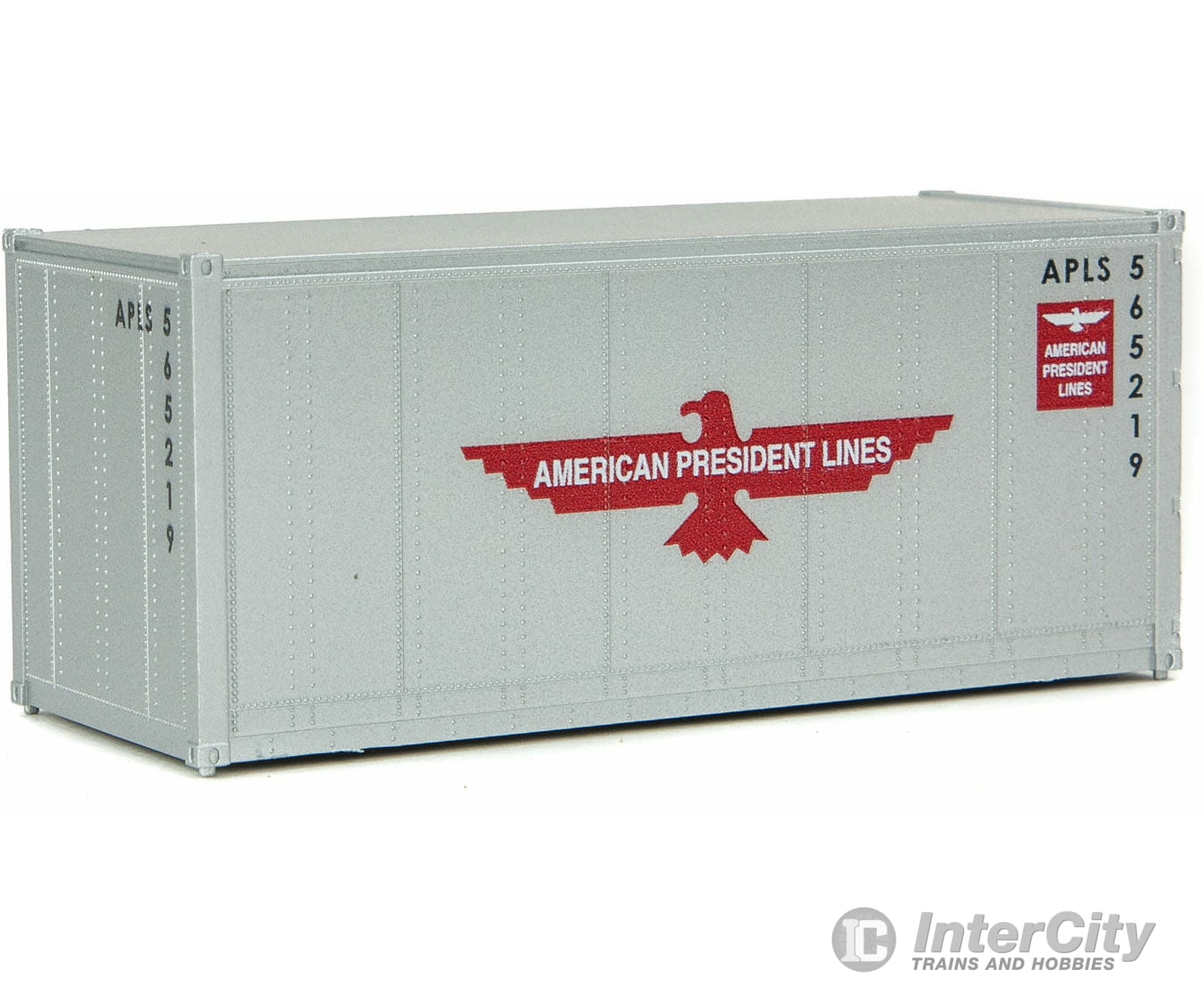 Walthers Scenemaster 8651 20 Smooth-Side Container - Ready To Run -- American President Lines (Gray