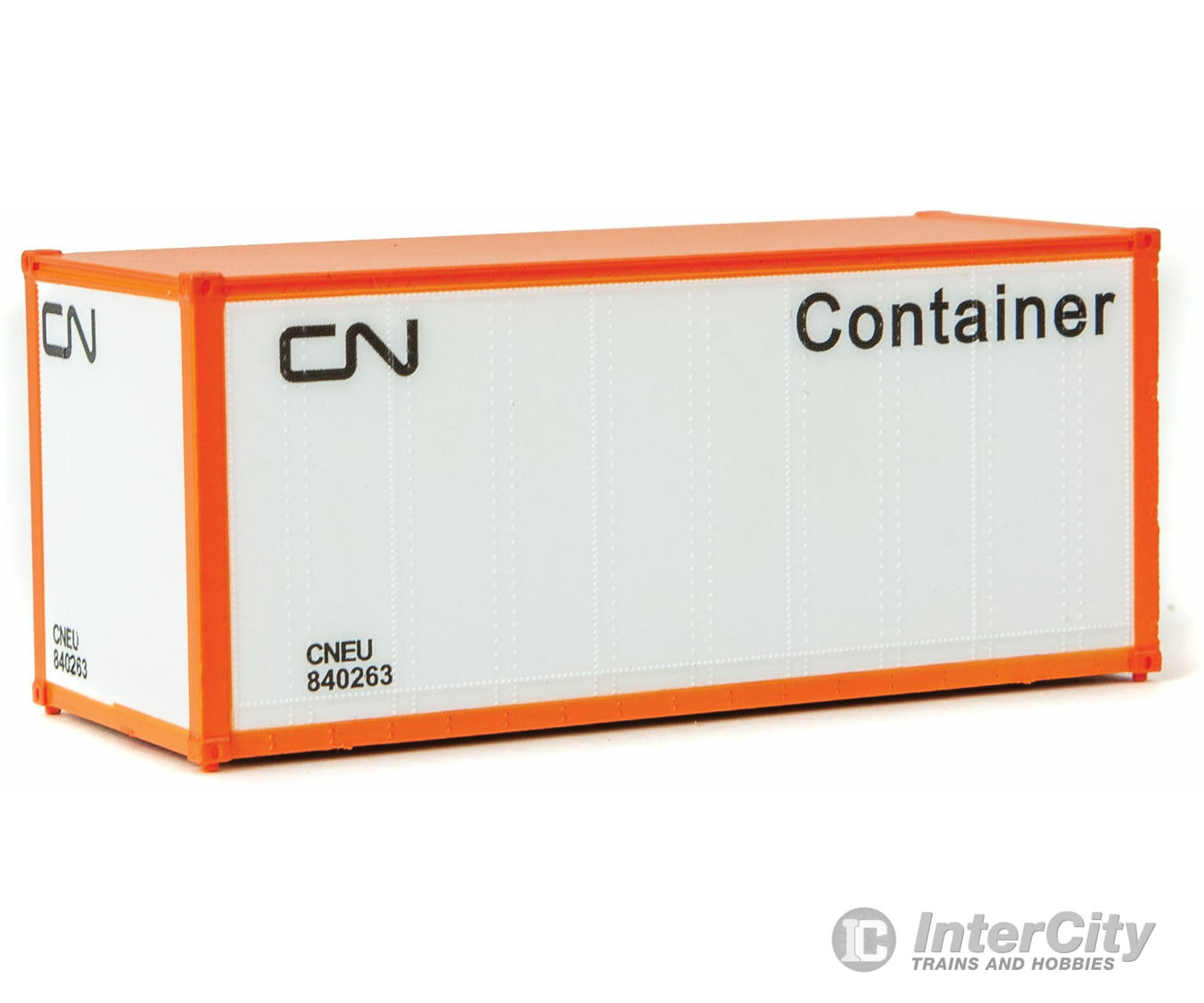 Walthers Scenemaster 8653 20 Smooth-Side Container - Ready To Run -- Canadian National (White Black;