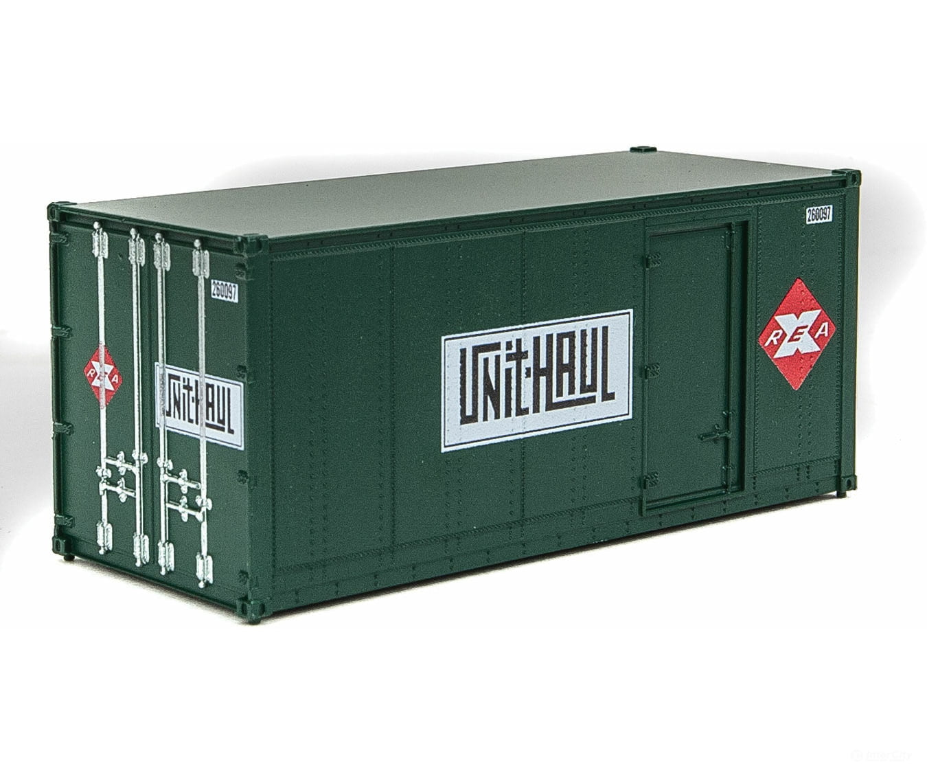 Walthers Scenemaster 8681 20’ Smooth-Side Container With Right Side Door 2-Pack - Ready To Run --