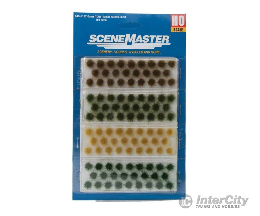 Walthers Scenemaster Ho 1137 Short Mixed Weed Tufts Pkg(104) -- Height: 1/4’.6Cm Scenery Details
