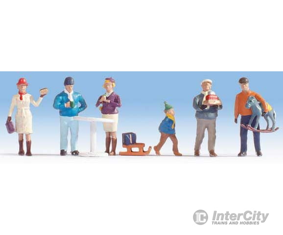 Walthers Scenemaster Ho 6069 Holiday Shoppers Pkg(6) -- Wearing Winter Clothes Figures