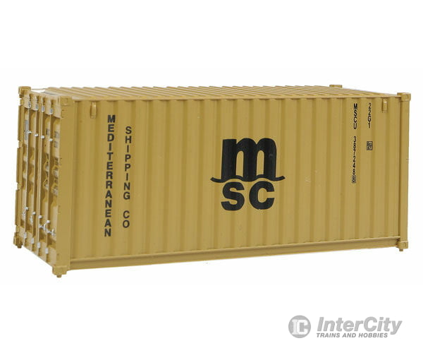 Walthers Scenemaster Ho 8057 20 Corrugated Container - Assembled -- Mediterranean Shipping Co. (Msc)
