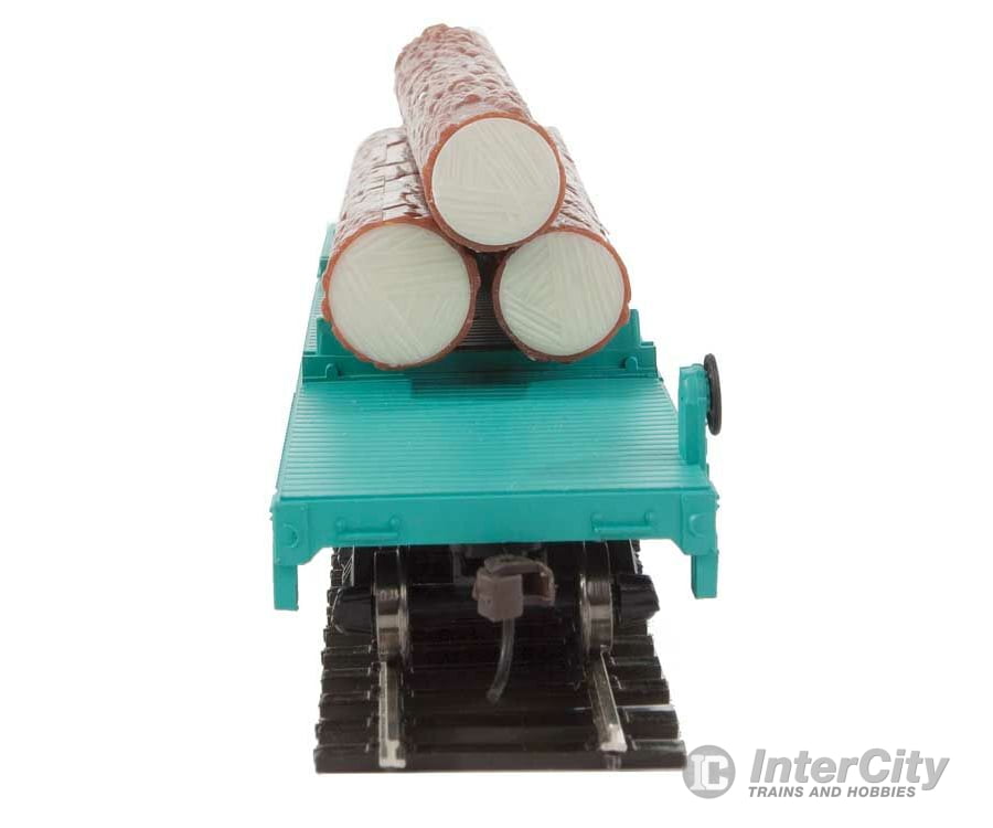 Walthers Trainline 1773 Log Dump Car With 3 Logs - Ready To Run -- Union Pacific 14972 (Mow Scheme;