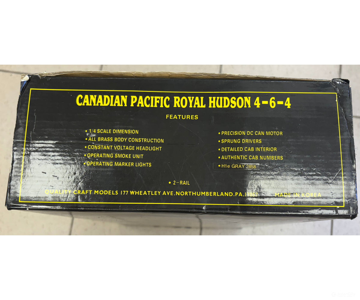 Weaver 2858 O Brass 4-6-4 Class H1e Royal Hudson Steam Locomotive 2 Rail Canadian Pacific (CP) 2858 Analog DC