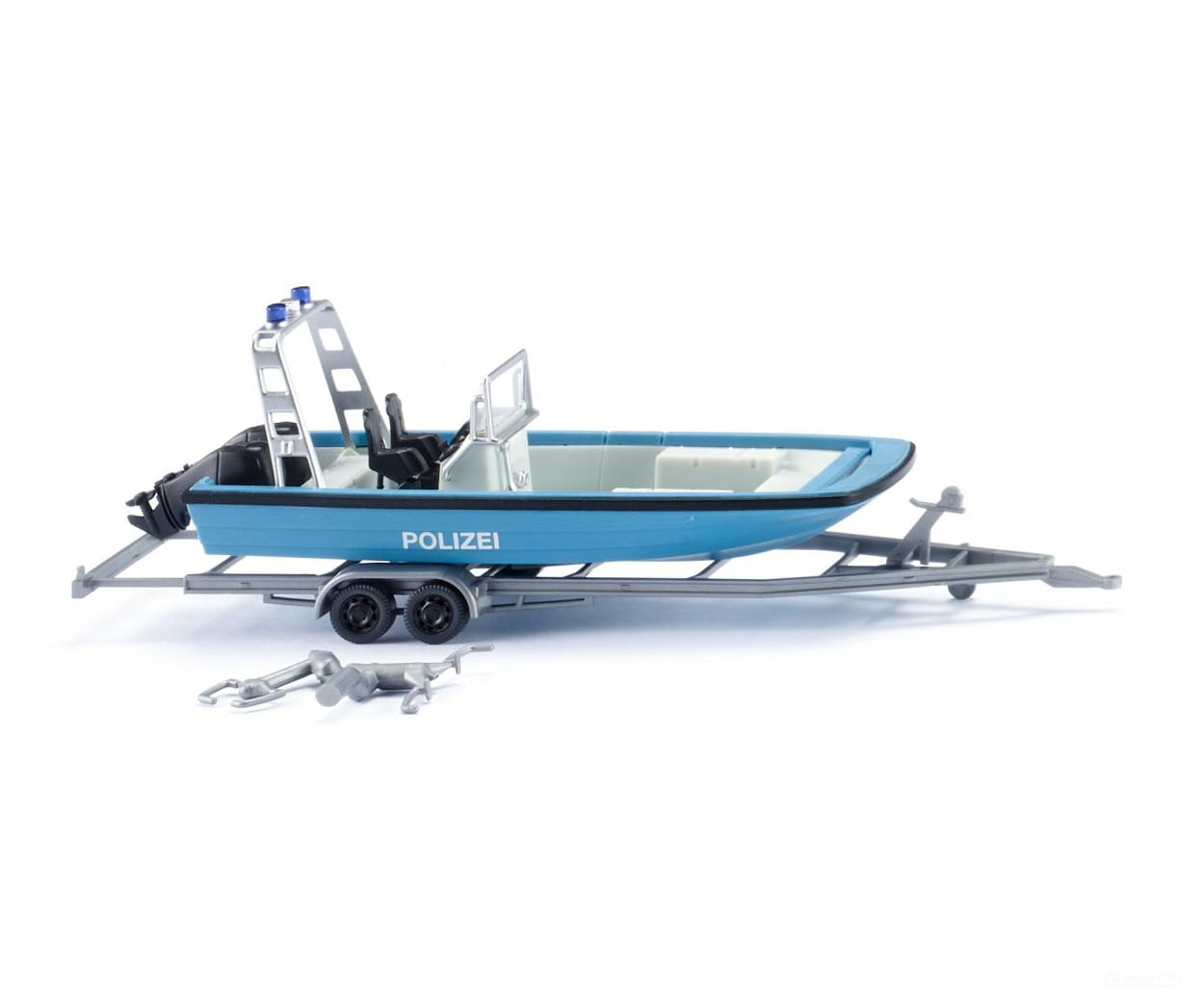 Wiking 009545 HO Police- Multi-purpose boat MZB 72 (Lehmar) Cars & Trucks