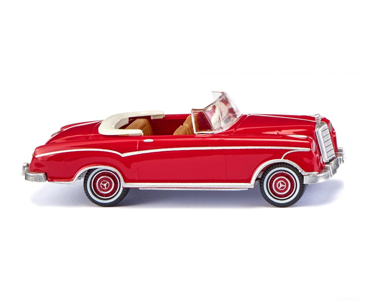 Wiking 014301 HO MB 220 S Cabrio - ruby red Cars & Trucks