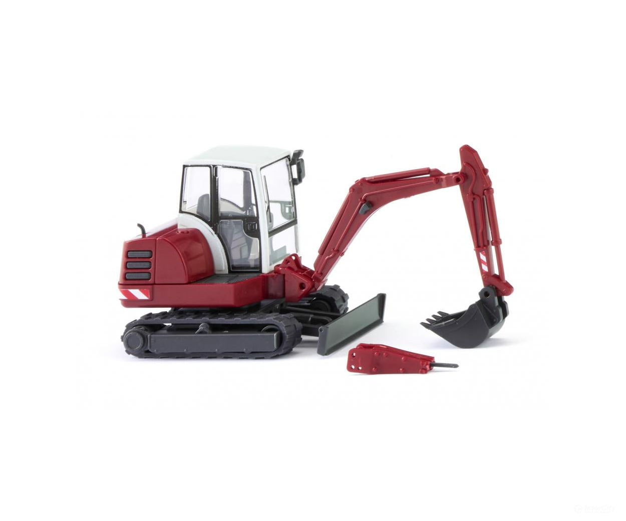 Wiking 065808 HO Mini excavator - purple red Cars & Trucks