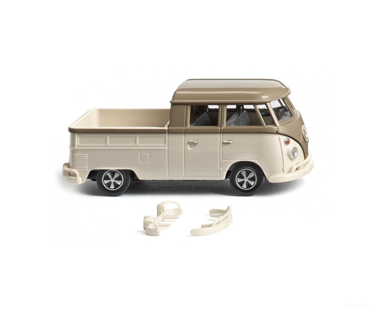 Wiking 078907 HO VW T1 double cabin - olive grey/oyster white Cars & Trucks