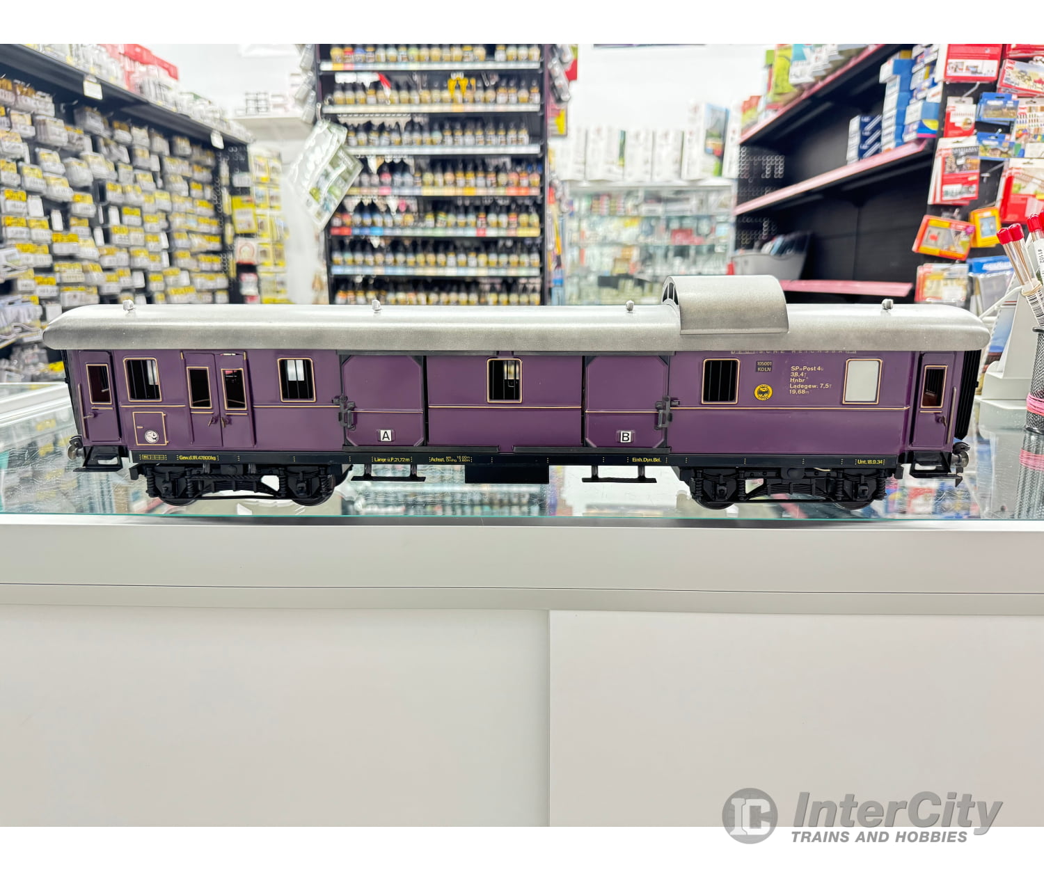 Wilag 105001 1-Gauge DRG Koln German Baggage Post Wagon Full Metal European Passenger Cars