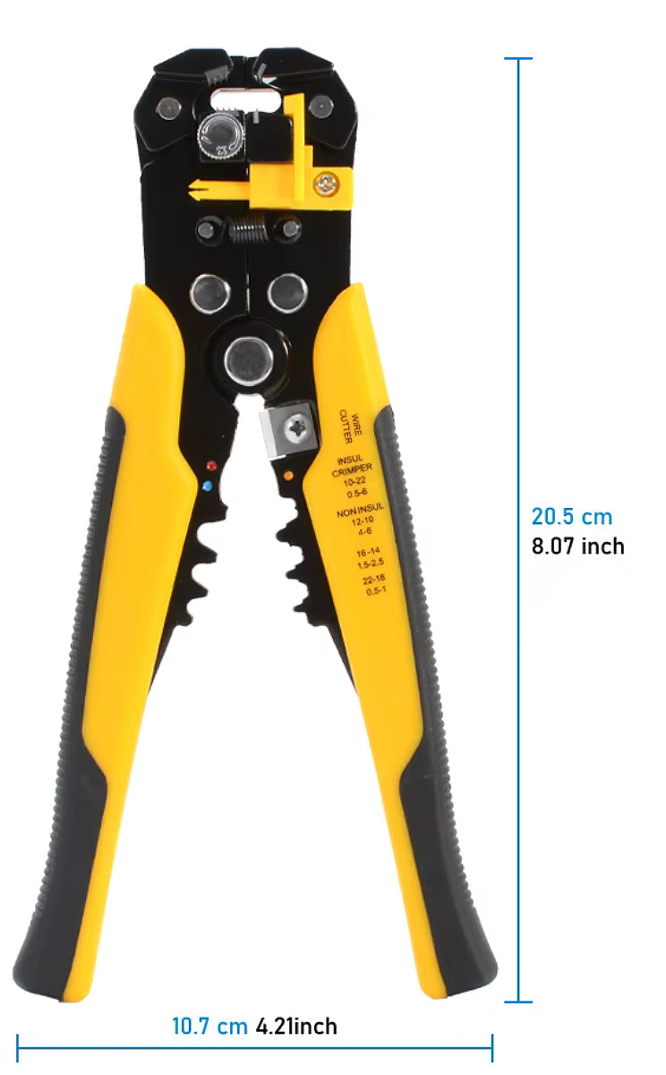 InterCity Trains Adjustable Side Pull Wire Stripper 10 to 24AWG with Crimper & Cutter