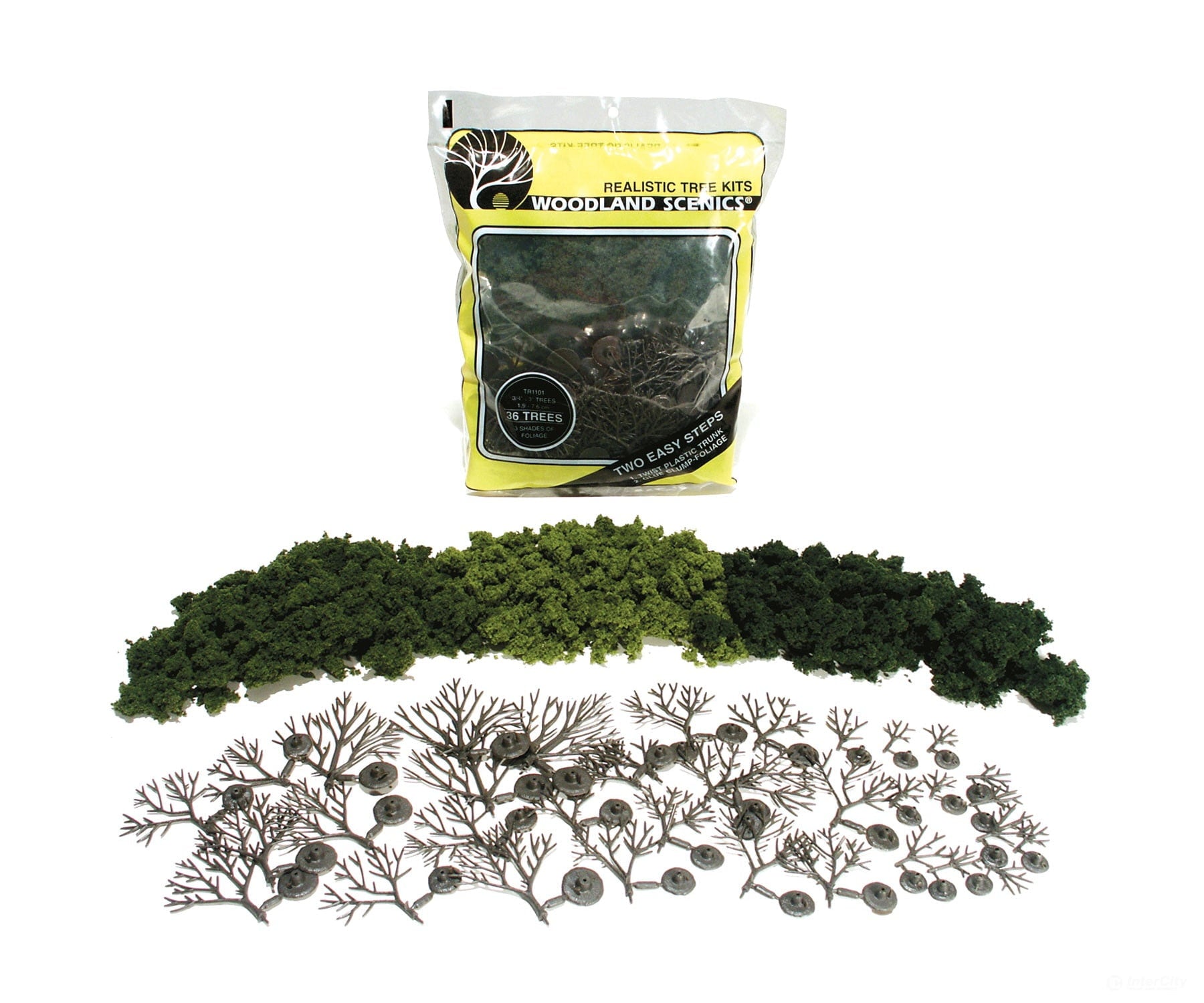 Woodland Scenics 1101 Kit - Green Deciduous (.75’ - 3’) (36/Pk) Trees & Vegetation