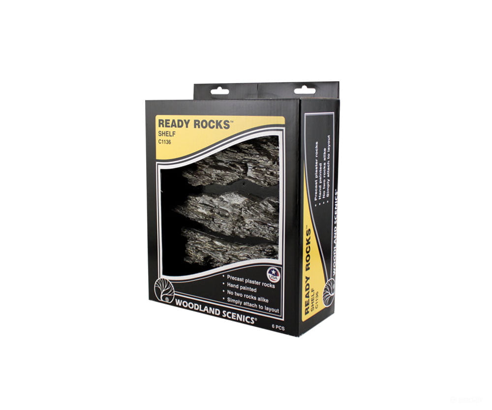 Woodland Scenics 1136 Ready Rocks - Shelf & Landforms