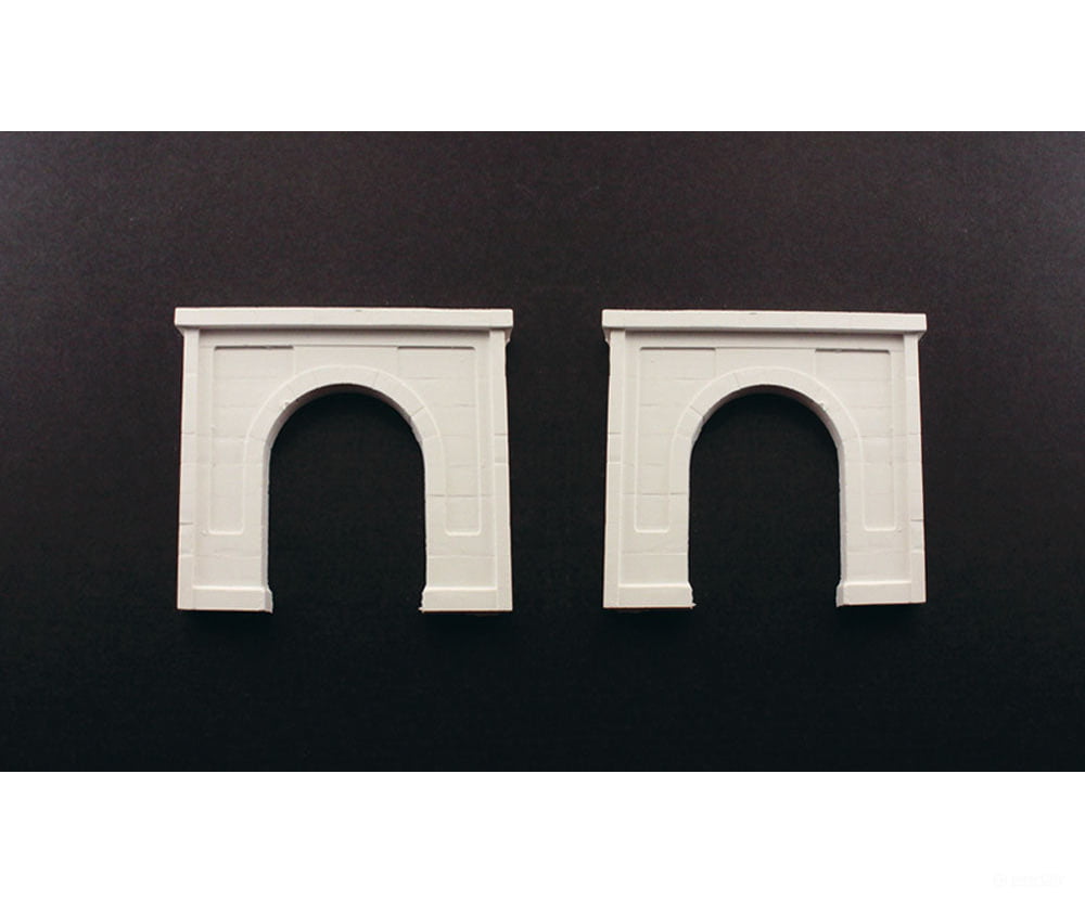 Woodland Scenics 1152 Tunnel Portal Concrete Single (N) (2/Pk) Tunnels & Bridges