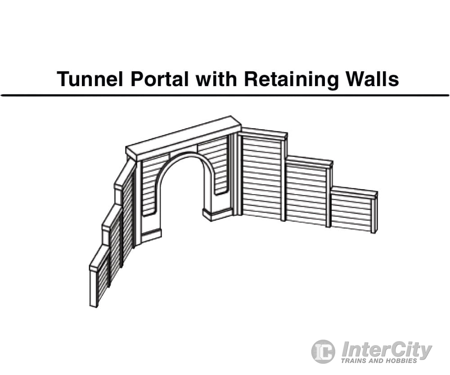 Woodland Scenics 1154 Tunnel Portal Timber Single (N) (2/Pk) Tunnels & Bridges
