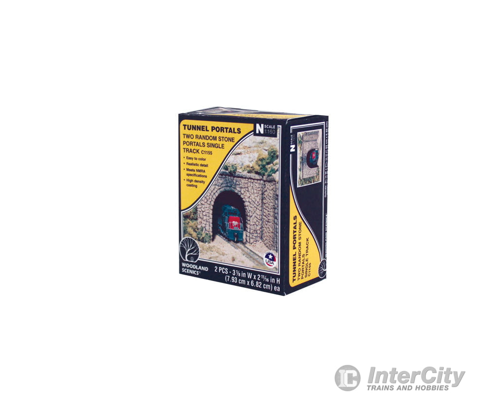 Woodland Scenics 1155 Tunnel Portal Random Stone Single(N) (2/Pk) Tunnels & Bridges