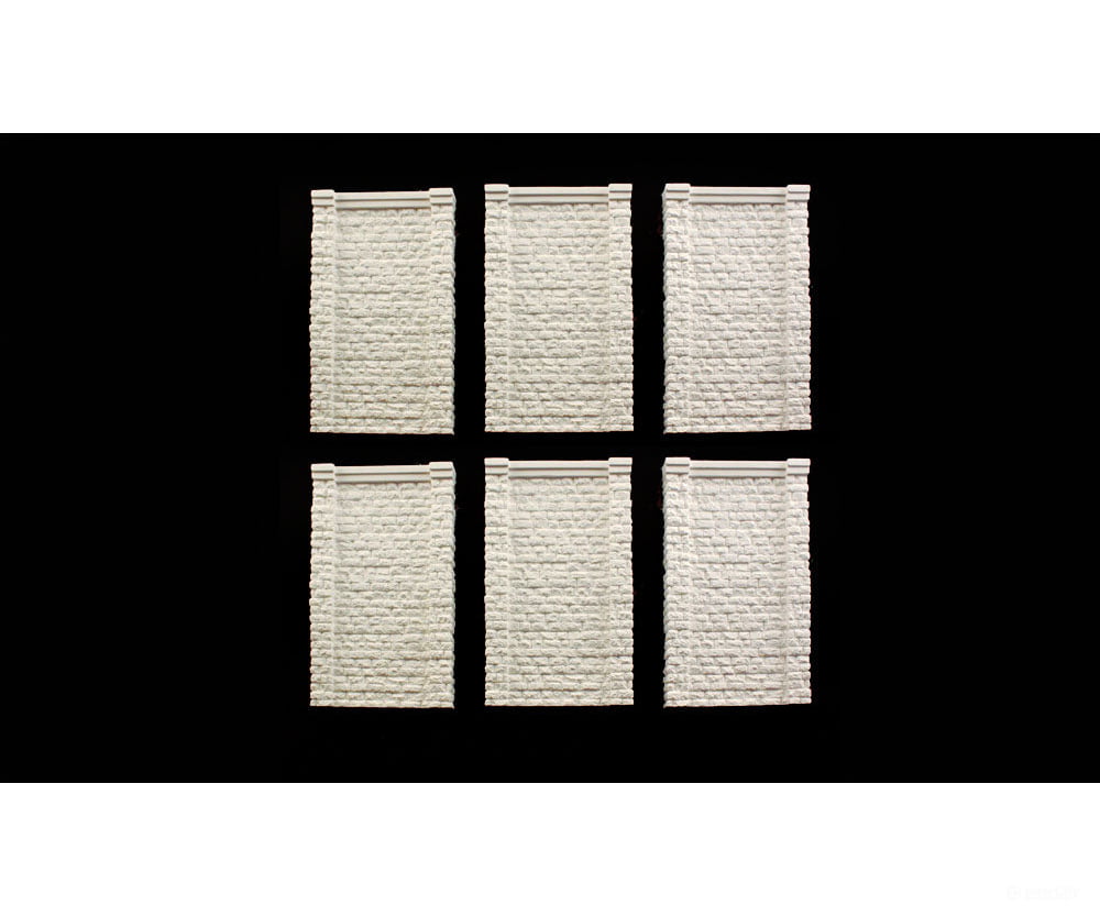 Woodland Scenics 1159 N Retaining Walls Pkg(6; Unpainted Hydrocal(R) Castings) - Cut Stone Other