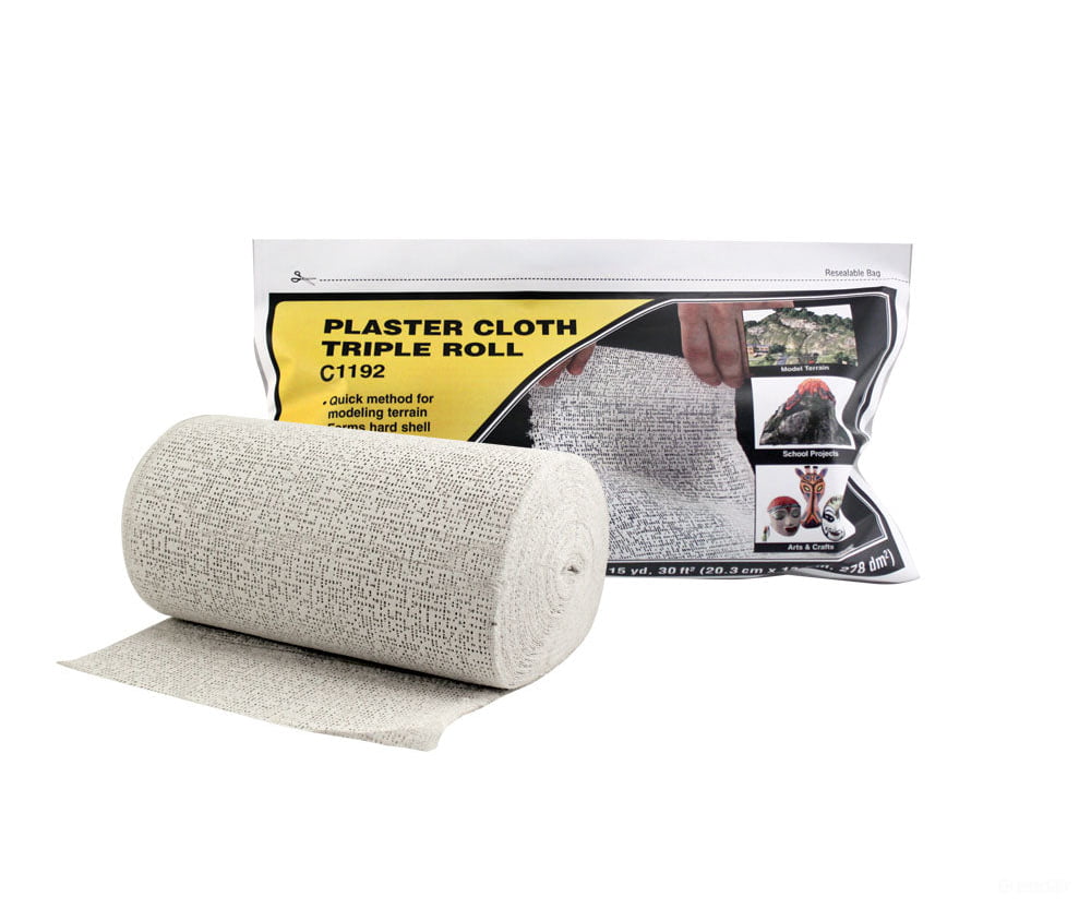 Woodland Scenics 1192 Plaster Cloth - Triple Roll 8’X45’ Landform Building