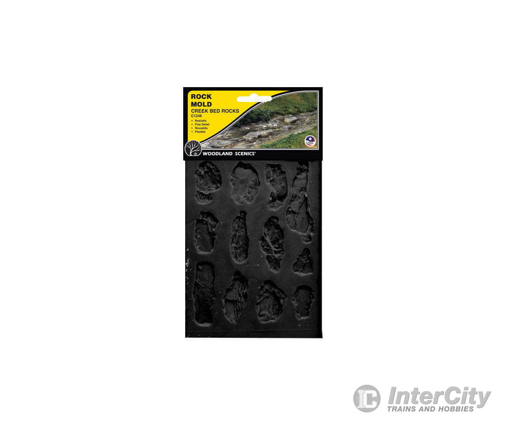 Woodland Scenics 1246 Rock Mold - Creek Bed Rocks & Landforms