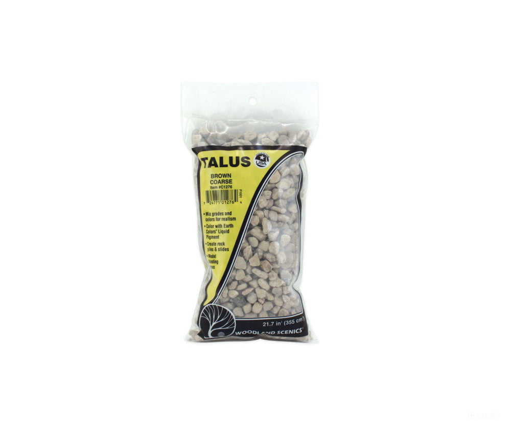 Woodland Scenics 1276 Talus - Coarse Brown Rocks & Landforms