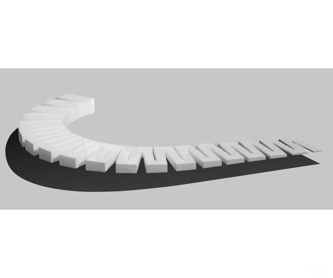 Woodland Scenics 1412 Incline Starter 2% (2’) (8Pc) Landform Building
