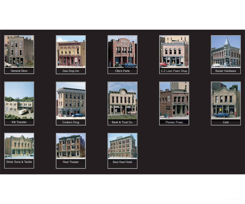 Woodland Scenics 1485 Town/Factory Building Set (N) Layout Kits