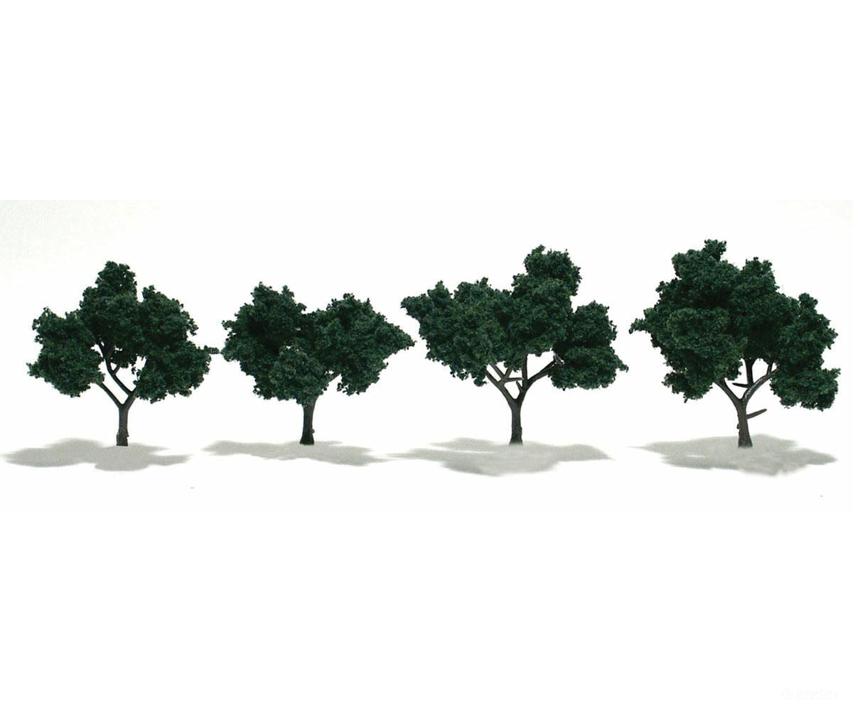 Woodland Scenics 1505 Ready-Drk Grn (2’’-3’’) (4/Pk) Trees & Vegetation