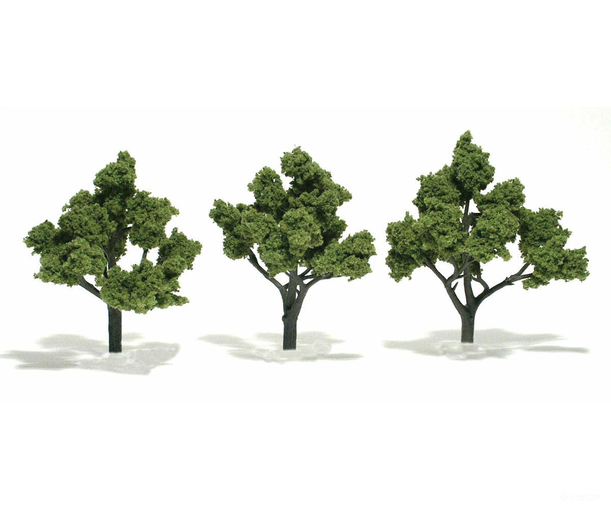 Woodland Scenics 1509 Ready-Lgt Grn (4’’-5’’) (3/Pk) Trees & Vegetation