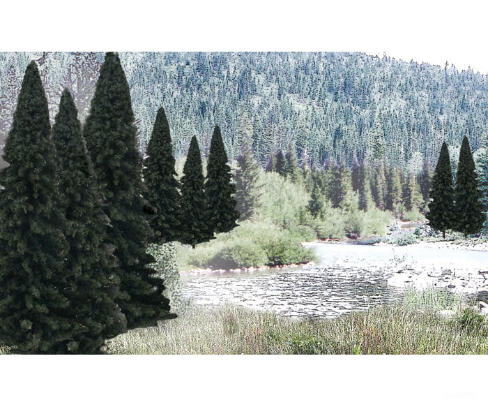 Woodland Scenics 1585 Evergreen Tree Value Pack - Ready Made Trees(Tm) - - 2 To 4’ 5.1 10.2Cm