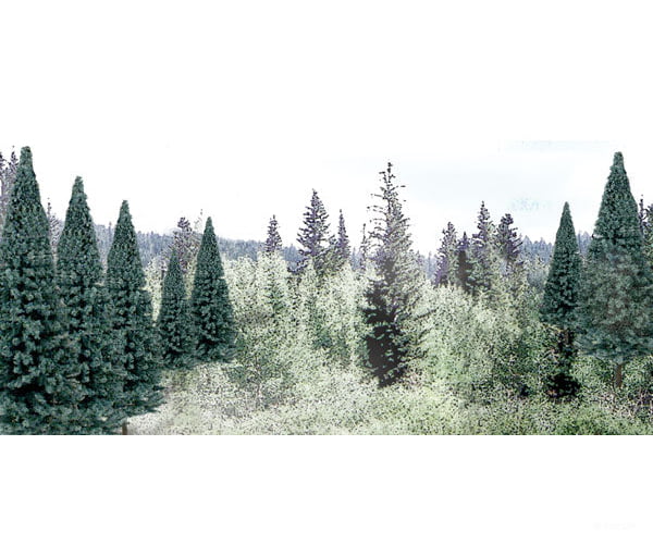 Woodland Scenics 1587 Blue Spruce Tree Value Pack - Ready Made Trees(Tm) -- 2 4’ 5.1 10.2Cm