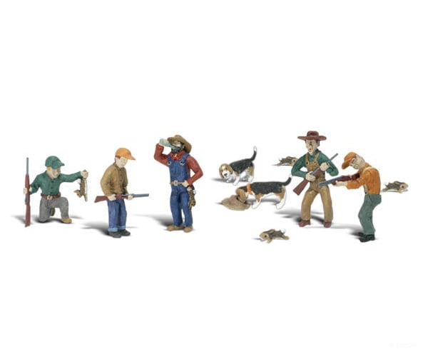 Woodland Scenics 1903 Rabbit Hunt (Ho) Figures