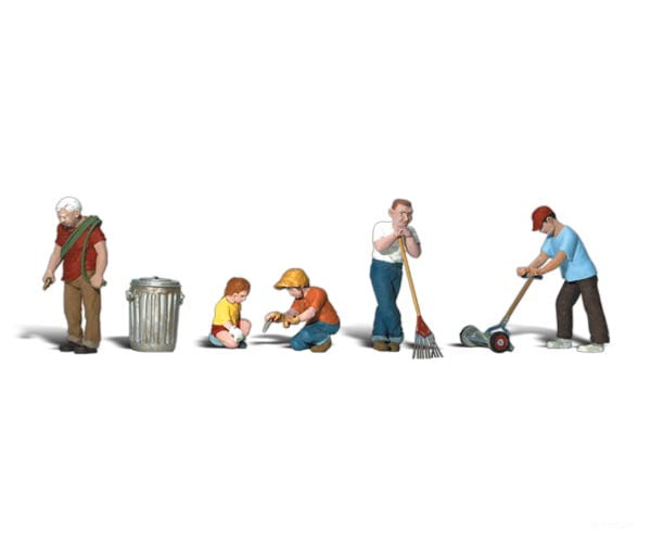 Woodland Scenics 1915 Lawn Workers (Ho) Figures