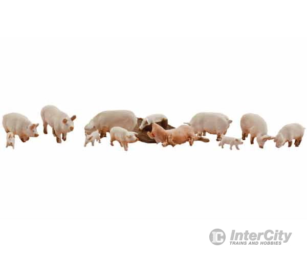 Woodland Scenics 1957 Yorkshire Pigs (Ho) Figures