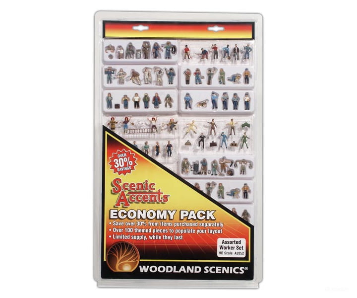 Woodland Scenics 2052 Worker Set - Assort (100 + Themed Pieces) (Ho) Figures