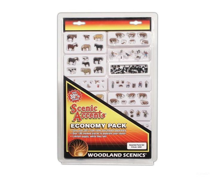 Woodland Scenics 2061 Farm Set-Assorted (100 + Themed Pieces) (N) Figures