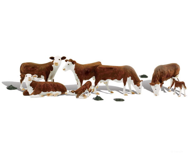 Woodland Scenics 2144 Herford Cows (N) Figures