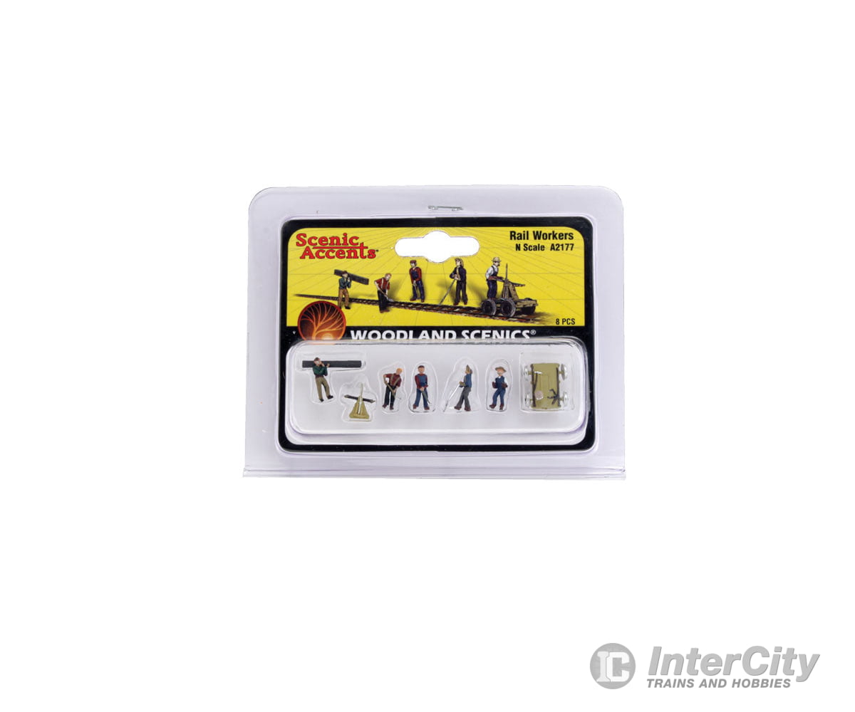 Woodland Scenics 2177 Scenic Accents(R) Figures Rail Workers & Tools Pkg(8)